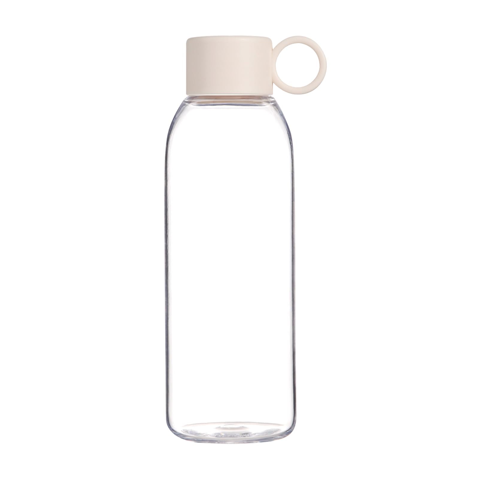 emoi 15oz Kids Water Bottle, Clear Reusable Leak Proof BPA-Free Water Bottles for Boys Girls Men Women Ideal Size for School Travel Hiking Gym Office Ideal for Daily Hydration/White