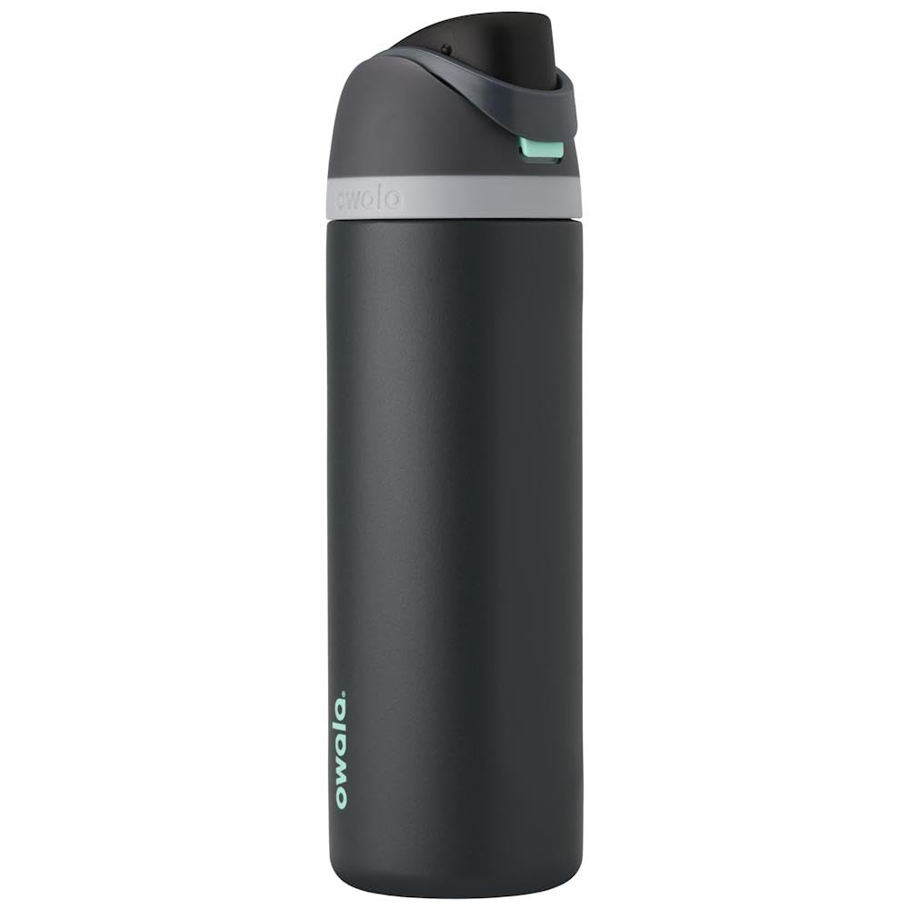 Owala FreeSip Insulated Stainless Steel Water Bottle with Straw for Sports, Travel, and School BPA-Free Sports Water Bottle, 32 oz, Boneyard (Pack of 6)