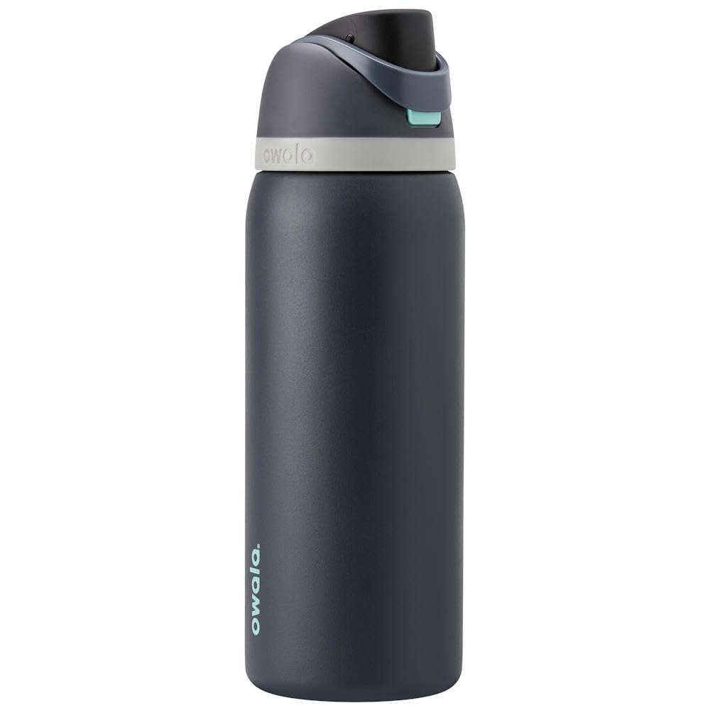 Owala FreeSip Insulated Stainless Steel Water Bottle with Straw for Sports, Travel, and School BPA-Free Sports Water Bottle, 32 oz, Boneyard (Pack of 6)
