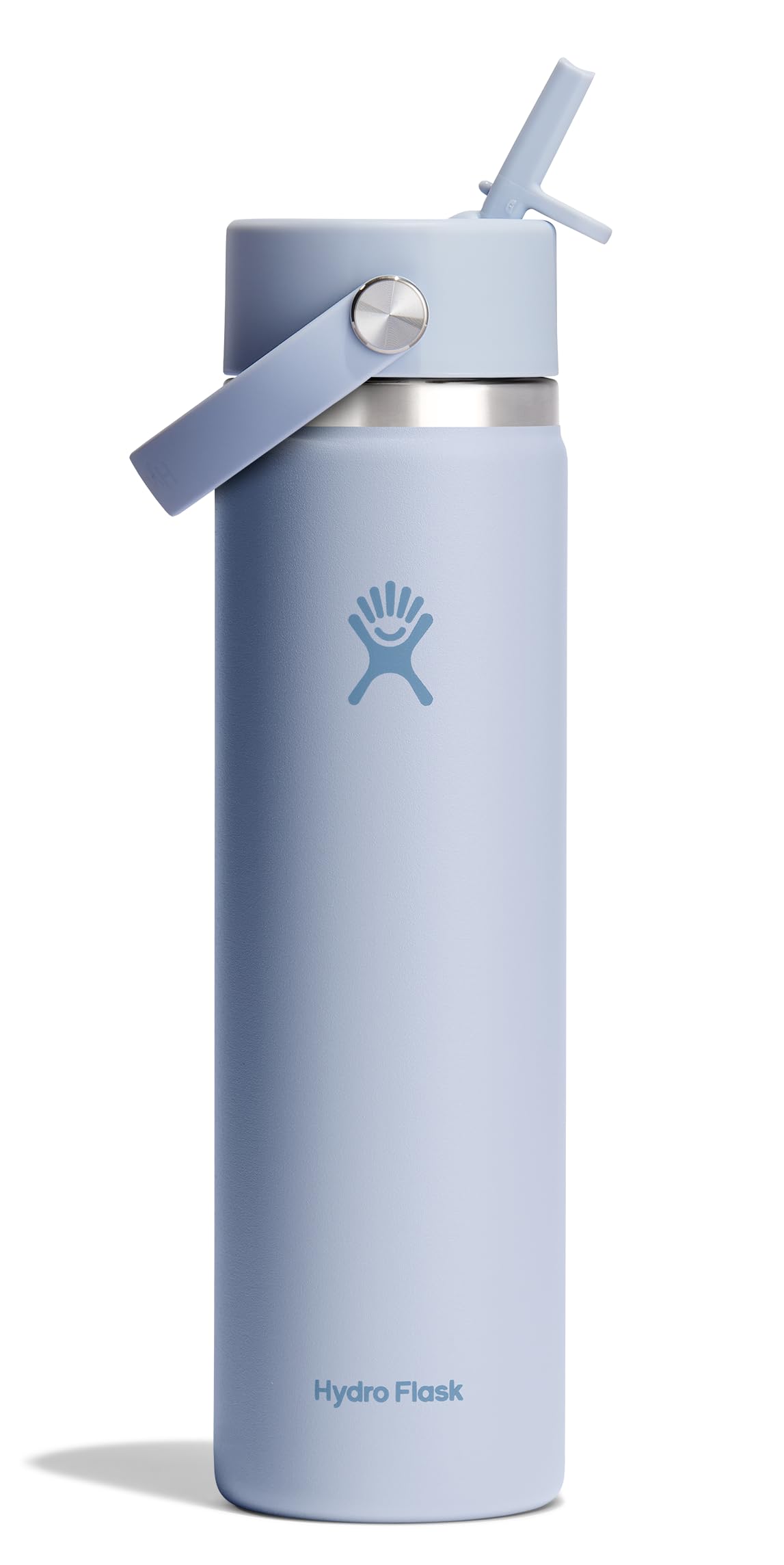 Hydro Flask Water Bottle - Insulated Stainless Steel - Wide Mouth Flex Straw Lid, Non Spill, Leakproof and Refillable in 64 Oz Tonal Agave