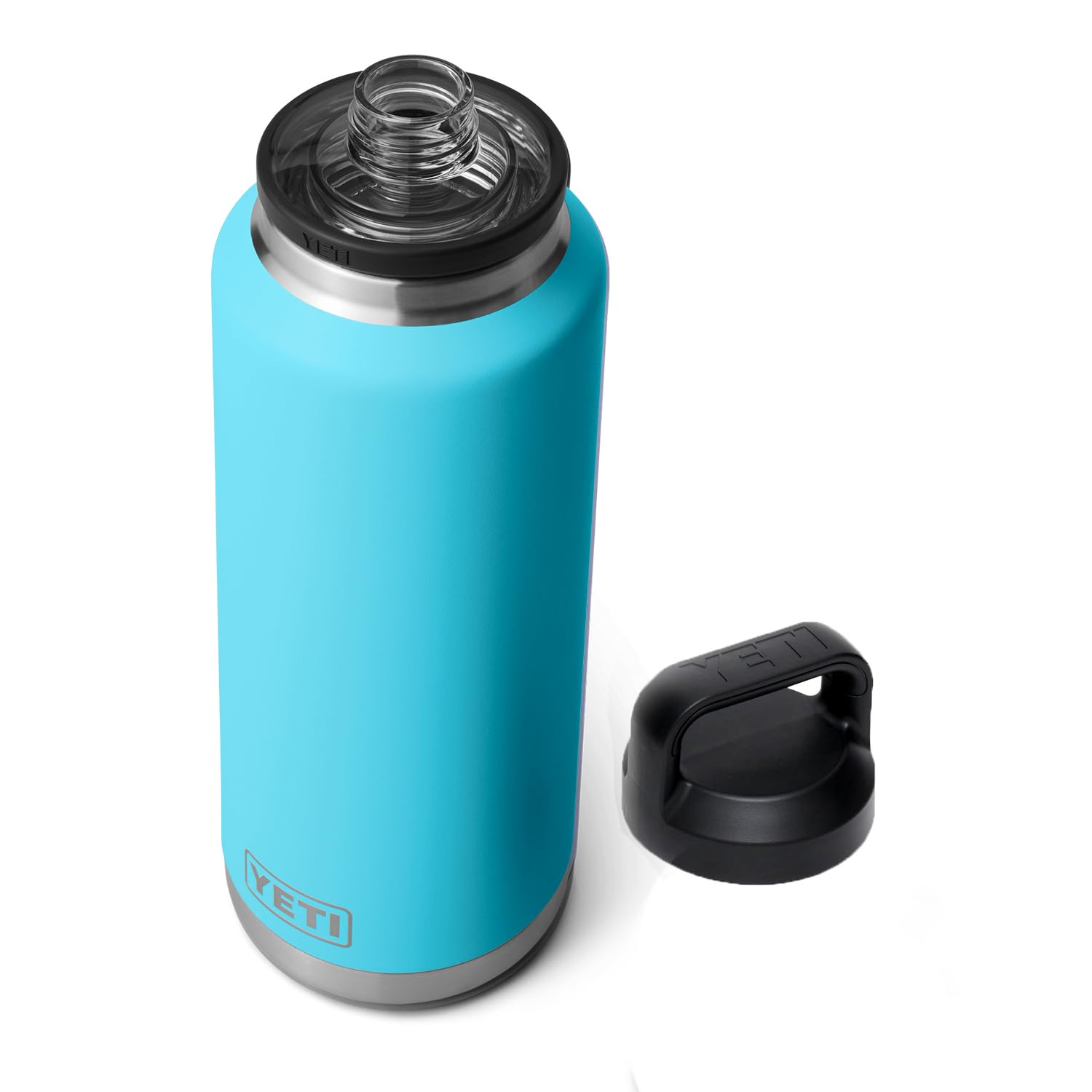 YETI Rambler 46 oz Bottle, Leakproof, Vacuum Insulated, Stainless Steel with Chug Cap, Black
