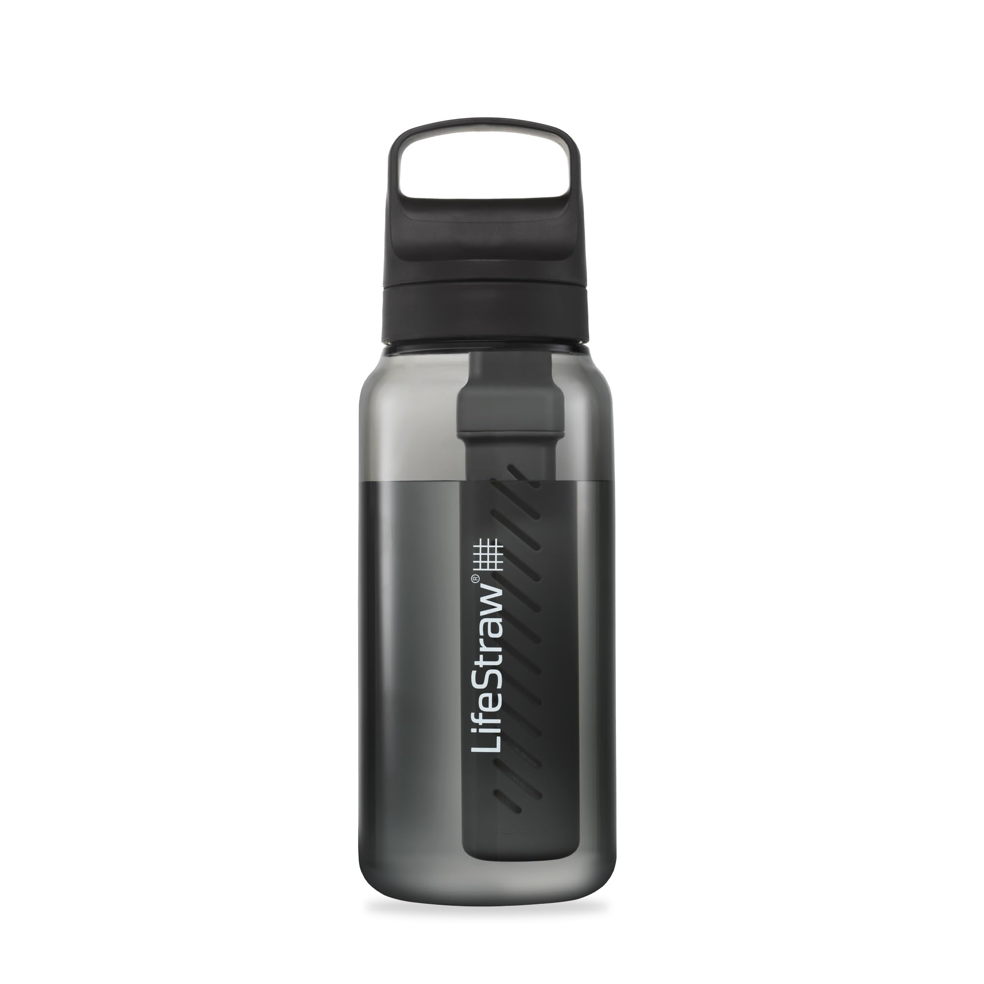 LifeStraw Go Series – BPA-Free Water Filter Bottle for Travel and Everyday Use, Removes Bacteria, Parasites and Microplastics, Improves Taste, 1L 2-Pack Icelandic Blue and Aegean Sea