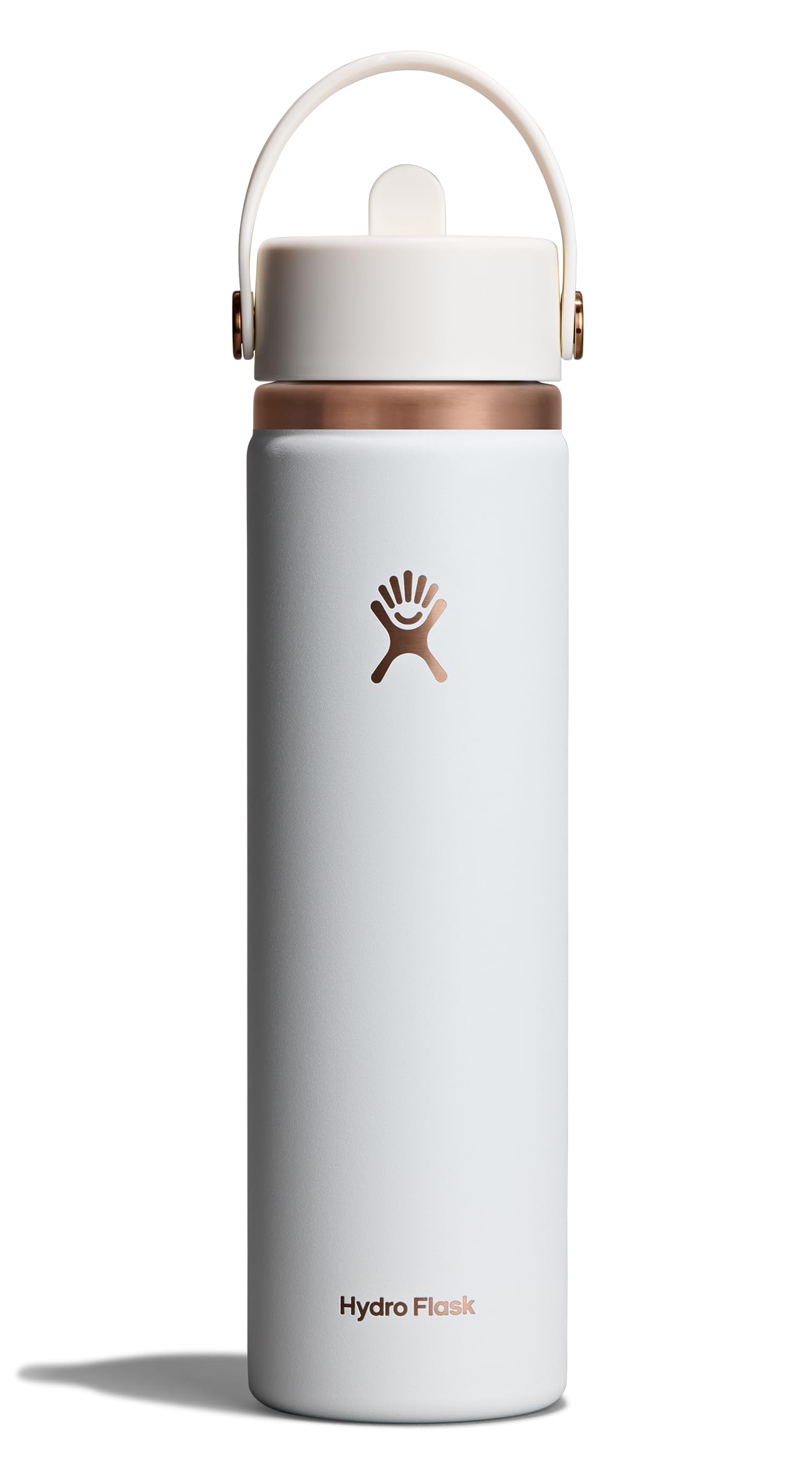 Hydro Flask Water Bottle - Insulated Stainless Steel - Wide Mouth Flex Straw Lid, Non Spill, Leakproof and Refillable in 64 Oz Tonal Agave