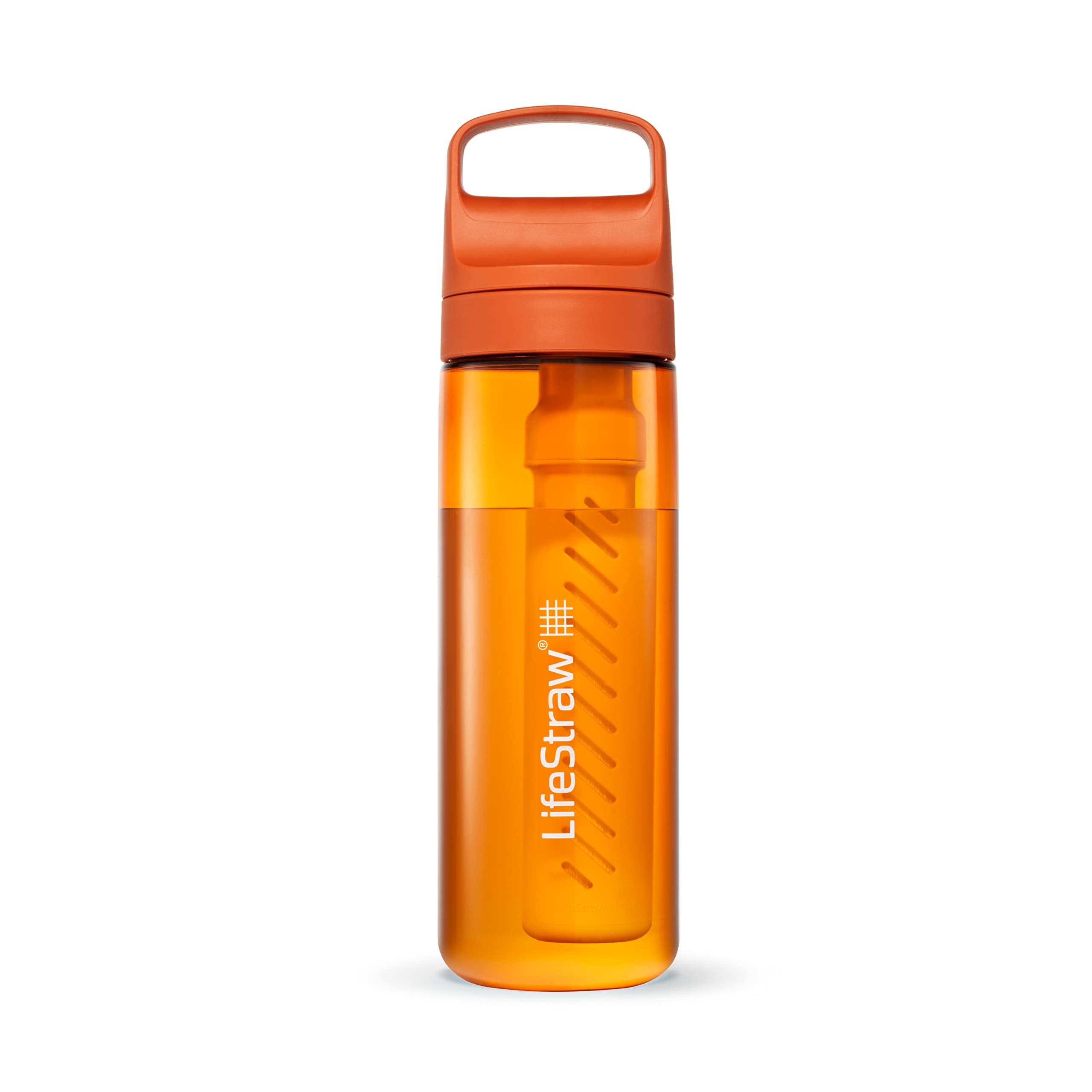 LifeStraw Go Series – BPA-Free Water Filter Bottle for Travel and Everyday Use, Removes Bacteria, Parasites and Microplastics, Improves Taste, 1L 2-Pack Icelandic Blue and Aegean Sea