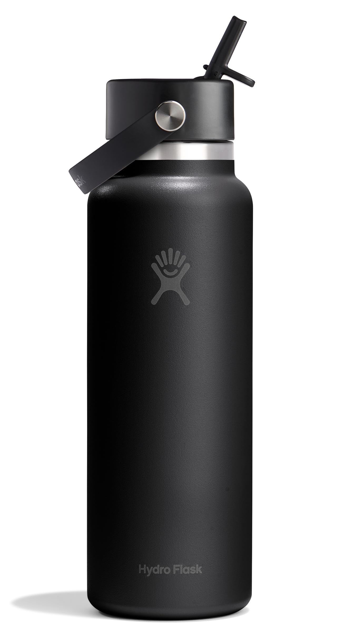 Hydro Flask Water Bottle - Insulated Stainless Steel - Wide Mouth Flex Straw Lid, Non Spill, Leakproof and Refillable in 64 Oz Tonal Agave