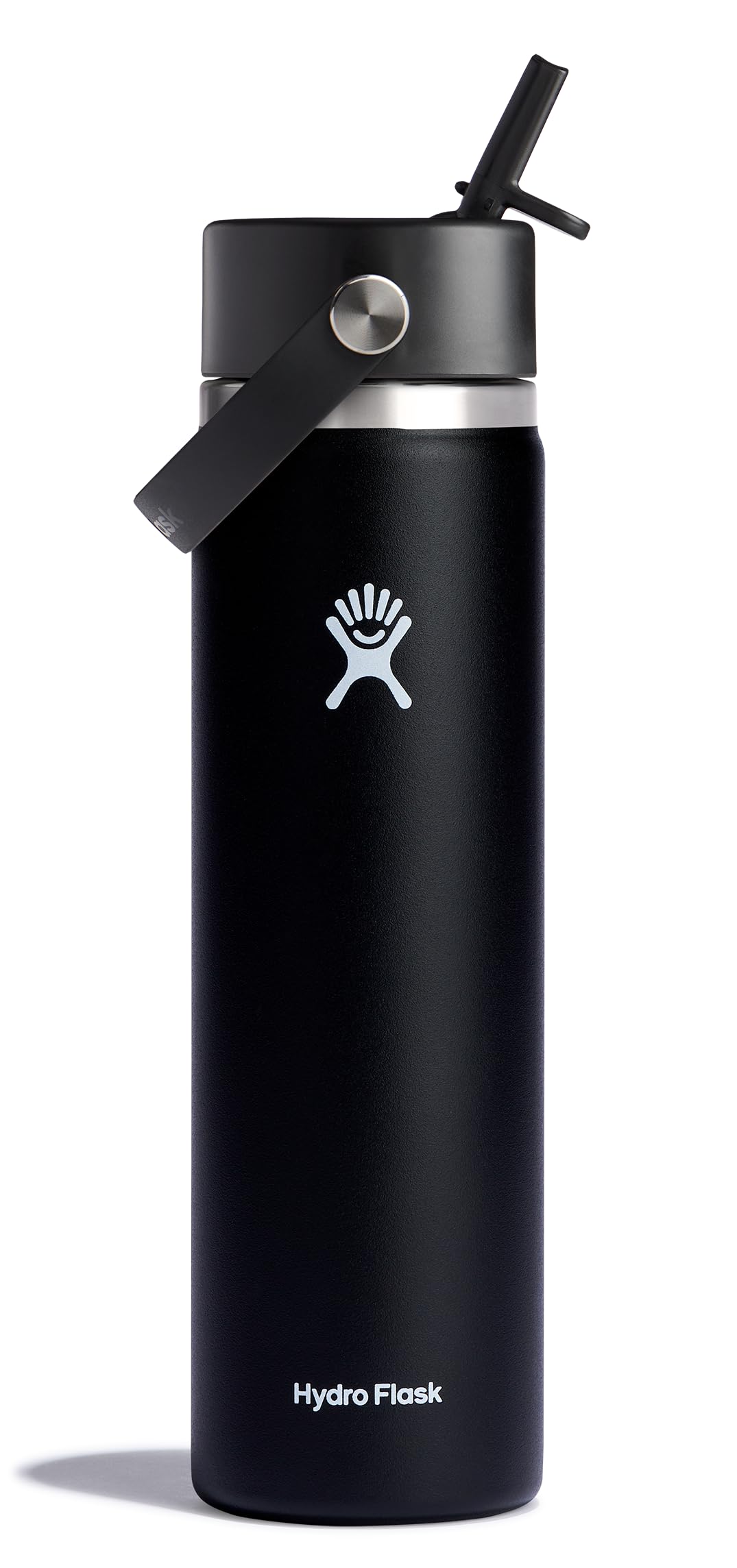 Hydro Flask Water Bottle - Insulated Stainless Steel - Wide Mouth Flex Straw Lid, Non Spill, Leakproof and Refillable in 64 Oz Tonal Agave