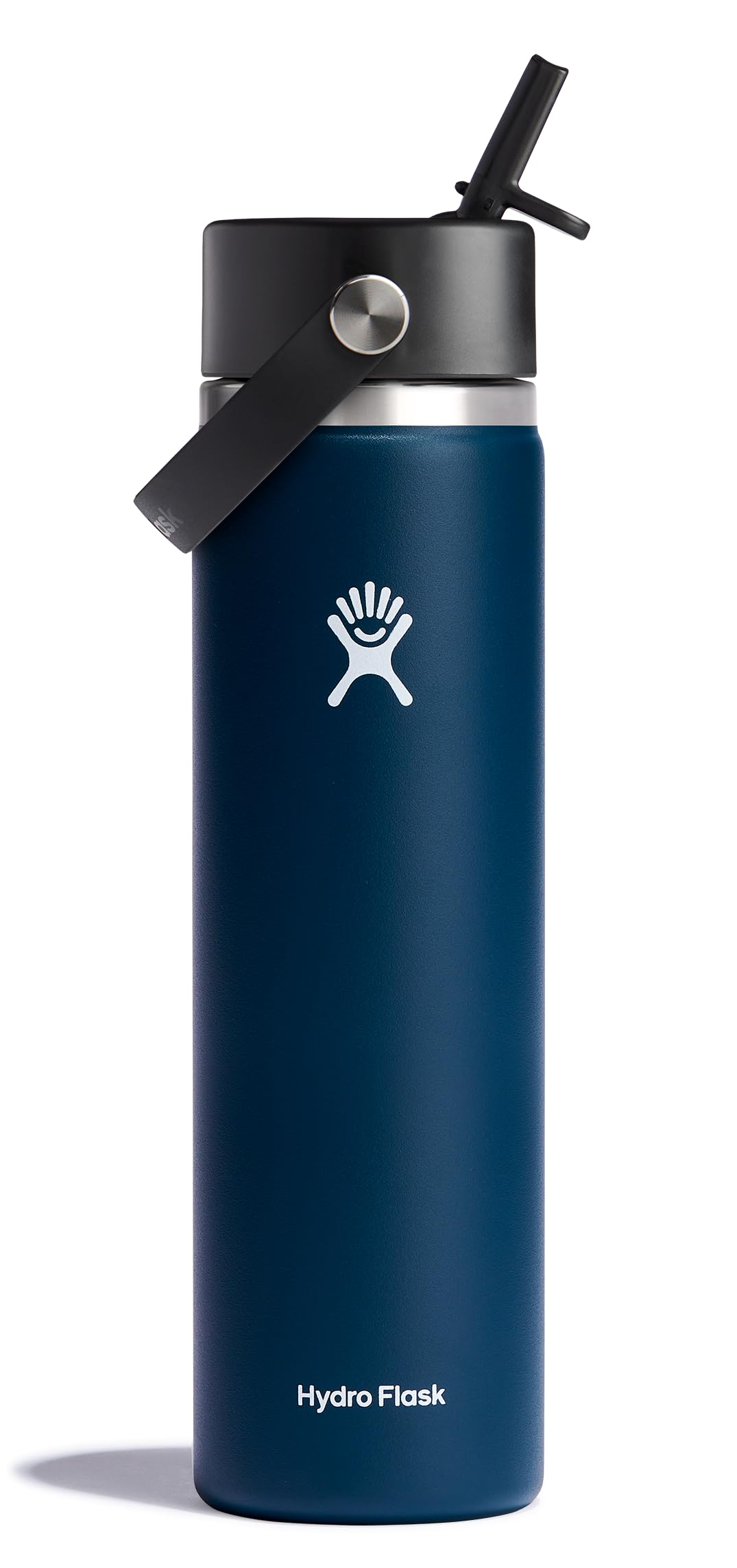 Hydro Flask Water Bottle - Insulated Stainless Steel - Wide Mouth Flex Straw Lid, Non Spill, Leakproof and Refillable in 64 Oz Tonal Agave