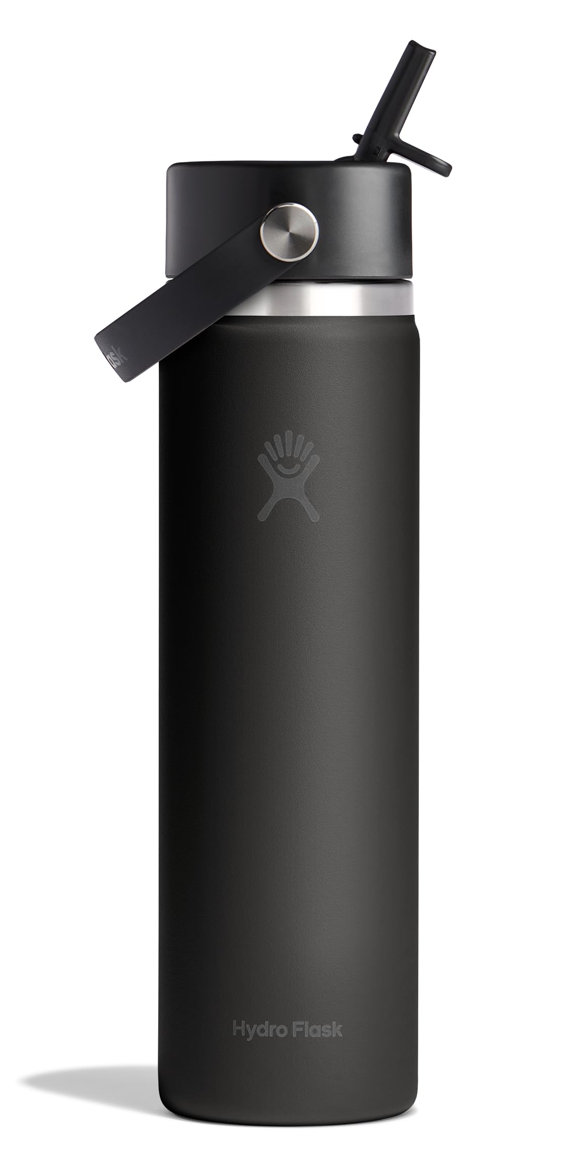 Hydro Flask Water Bottle - Insulated Stainless Steel - Wide Mouth Flex Straw Lid, Non Spill, Leakproof and Refillable in 64 Oz Tonal Agave
