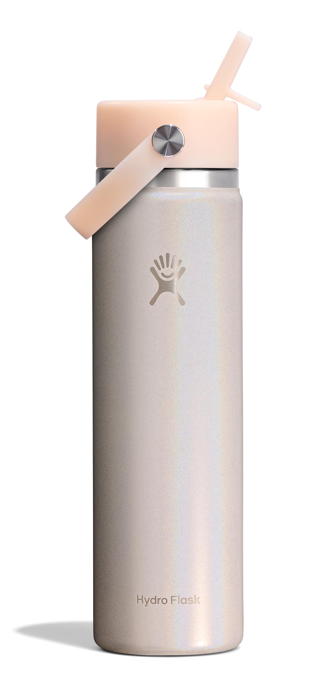 Hydro Flask Water Bottle - Insulated Stainless Steel - Wide Mouth Flex Straw Lid, Non Spill, Leakproof and Refillable in 64 Oz Tonal Agave