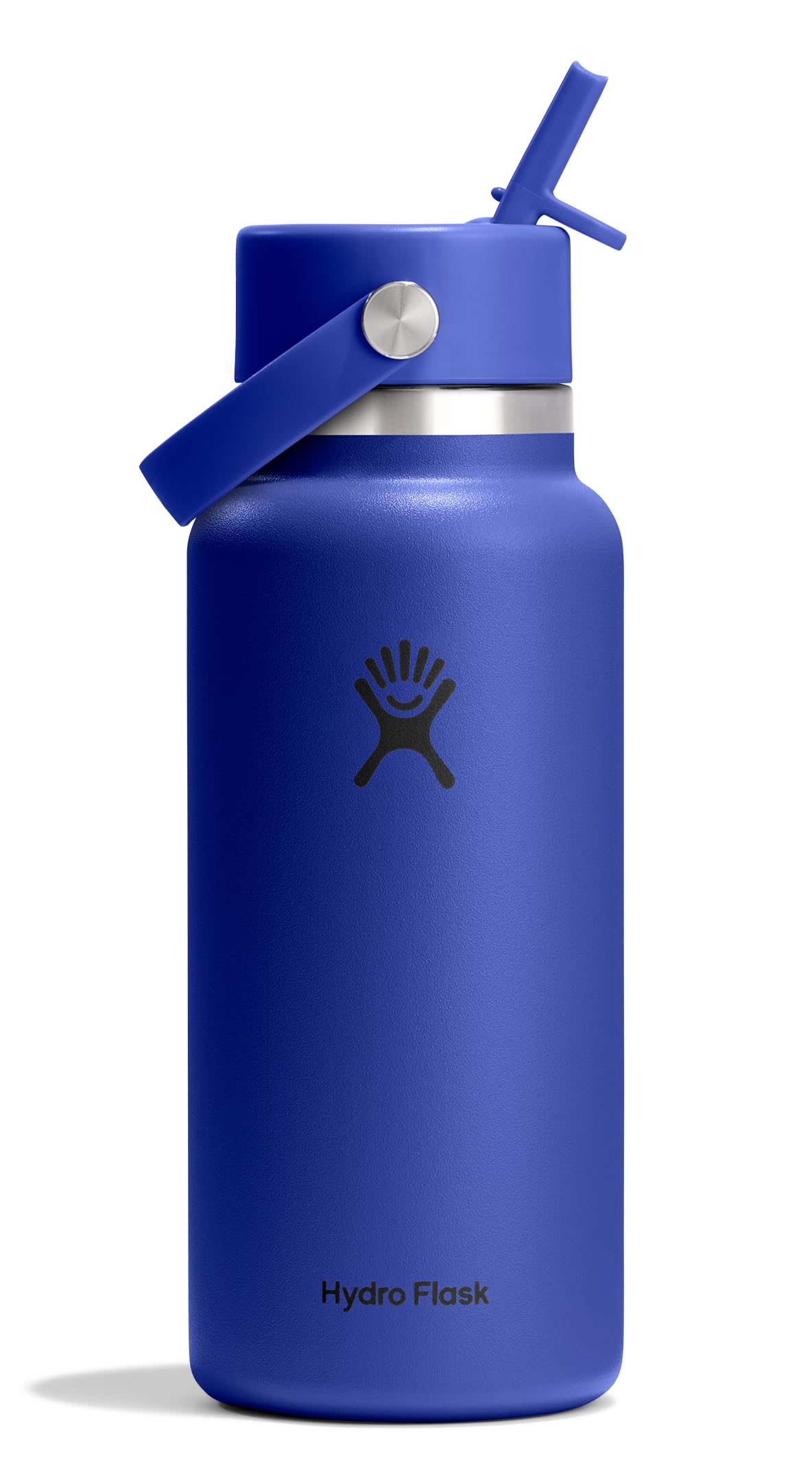 Hydro Flask Water Bottle - Insulated Stainless Steel - Wide Mouth Flex Straw Lid, Non Spill, Leakproof and Refillable in 64 Oz Tonal Agave