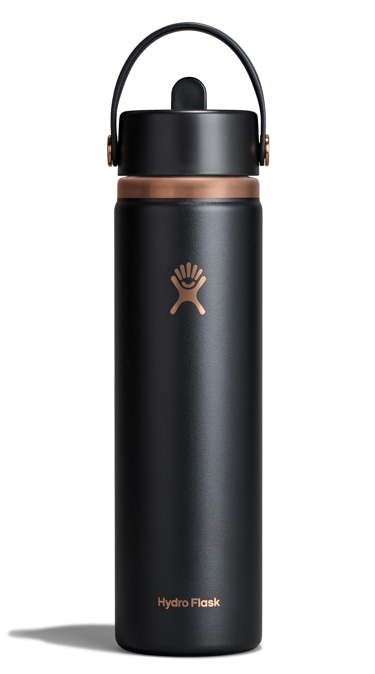 Hydro Flask Water Bottle - Insulated Stainless Steel - Wide Mouth Flex Straw Lid, Non Spill, Leakproof and Refillable in 64 Oz Tonal Agave