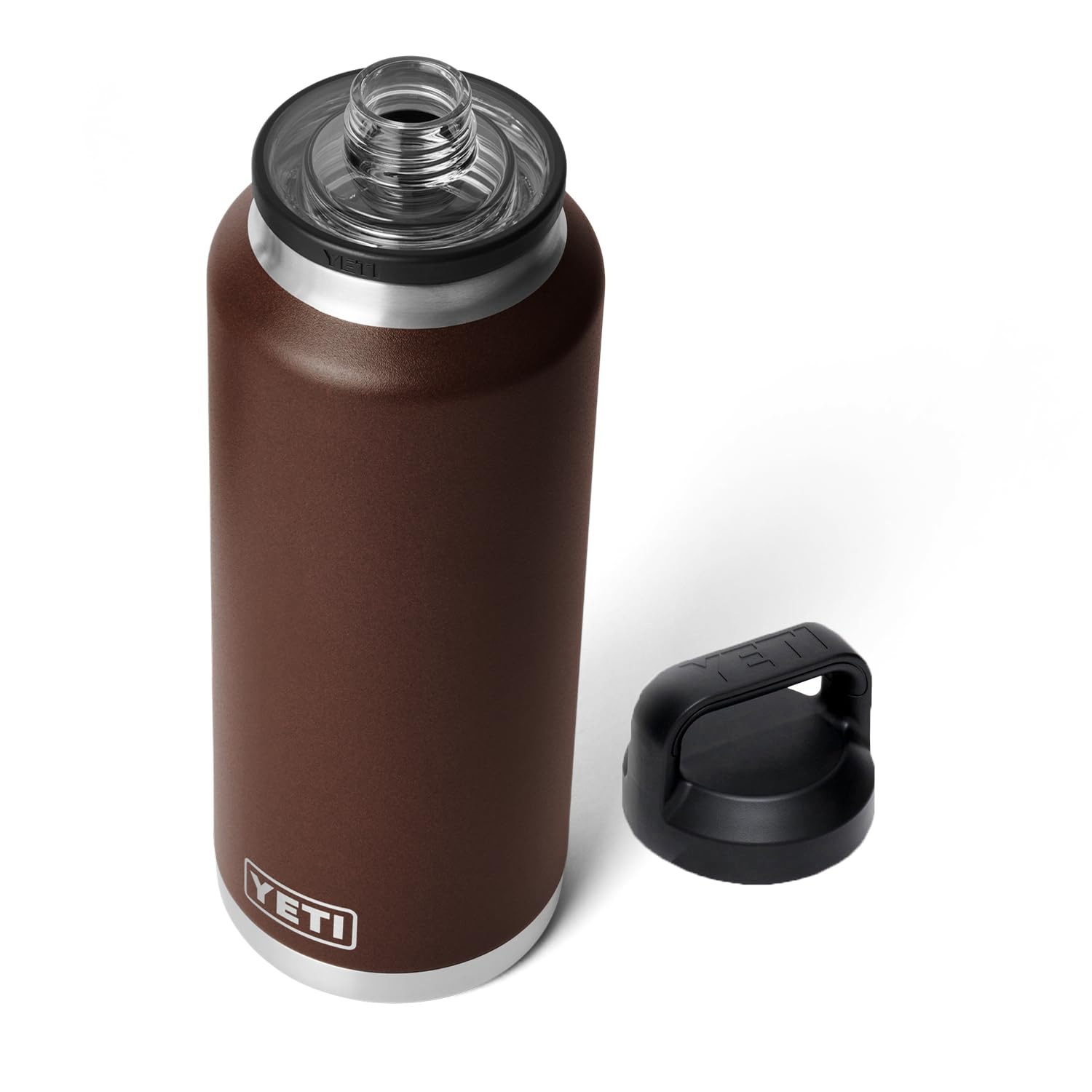 YETI Rambler 46 oz Bottle, Leakproof, Vacuum Insulated, Stainless Steel with Chug Cap, Black
