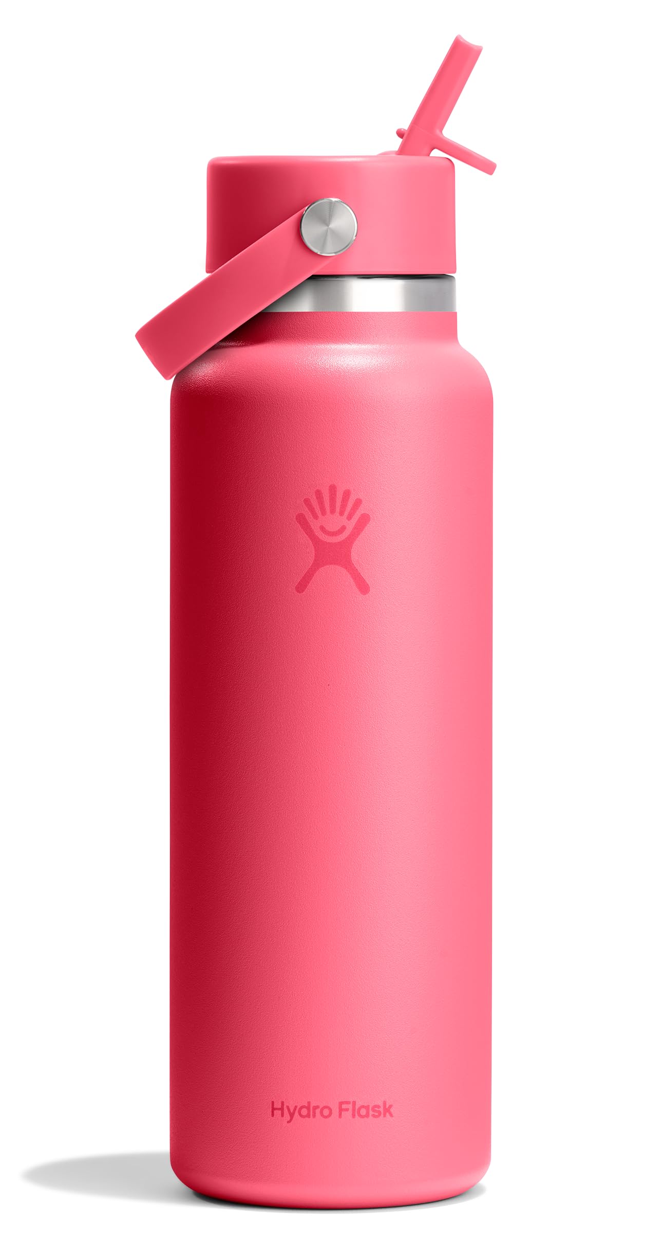 Hydro Flask Water Bottle - Insulated Stainless Steel - Wide Mouth Flex Straw Lid, Non Spill, Leakproof and Refillable in 64 Oz Tonal Agave